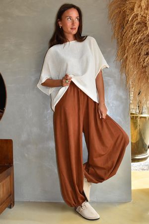 Lock Bloom Cuff Pant Rust