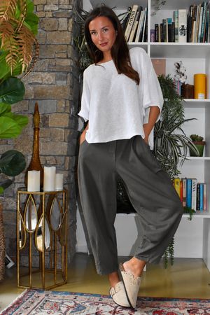 Lock Carrot Leg Trouser Charcoal