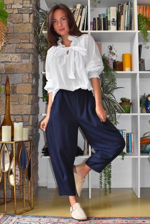 Lock Carrot Leg Trouser Navy