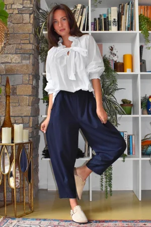 Lock Carrot Leg Trouser Navy