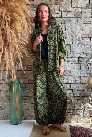 Lock Leopard Military Jacket Olive