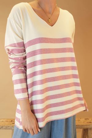 Made in Italy Brittany Summer Knit Top Raspberry /11 