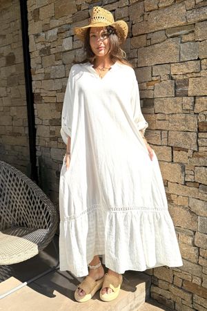 Made in Italy Darra Souk Dress White