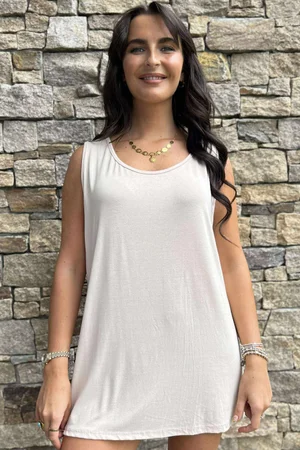 Made in Italy Essential Jersey Layering Vest Stone Beige -  