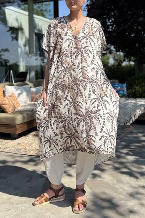 Made in Italy Jaipur Palm Dress Cocoa