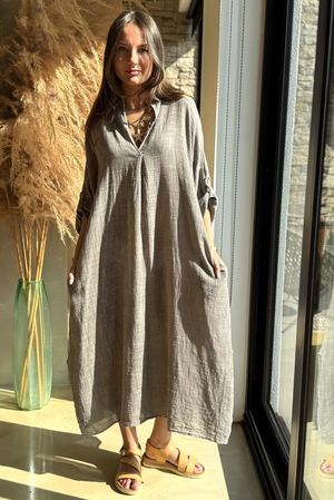 Made in Italy Kasbah Souk Dress Washed Mocha /5 =