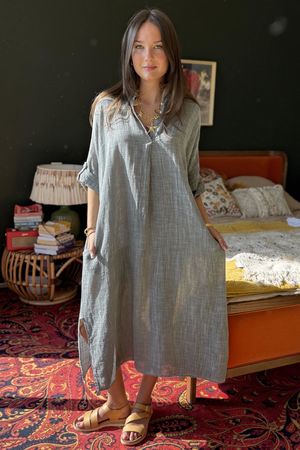 Made in Italy Kasbah Souk Dress Washed Slate /5 =