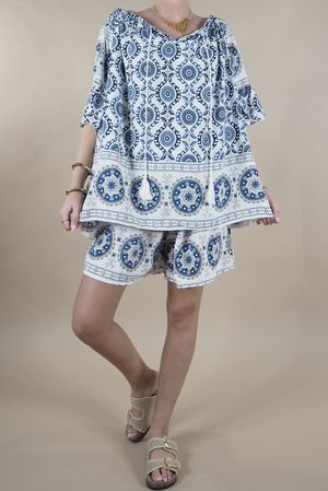 Made in Italy Mandala Kasbah Co-ord Navy