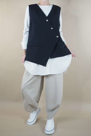 Made in Italy Ori Scuba Quirky Waistcoat Ink