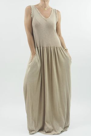 Made in Italy Remi Maxi Dress Washed Toast *