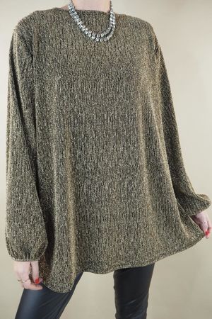 Made in Italy Rivals Keyhole Back Top Gold //N20