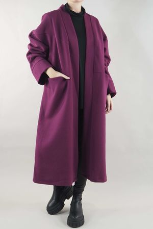 Made in Italy Scandic Classic Duster Coat Magenta //N30