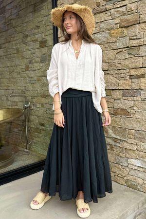 Made in Italy Songbird Bandeau Skirt Dress Black