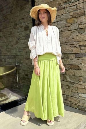 Made in Italy Songbird Bandeau Skirt Dress Kiwi