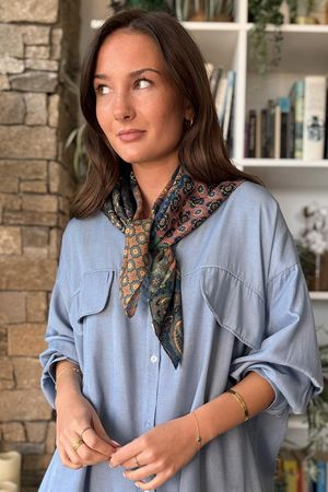 Marrakesh Paisley Square Scarf 