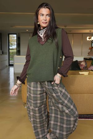 Meridith Button Side Knit Khaki /16=