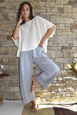Mimi Pillow Cotton Quirky Pant Cloud Grey