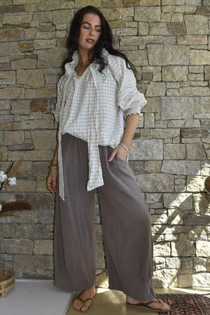 Mimi Pillow Cotton Quirky Pant Mocha