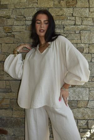 Mimi Pillow Cotton Sonnet Blouse Calico