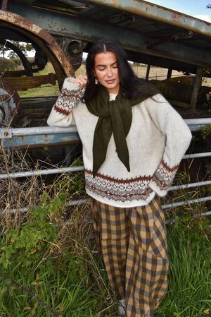 Moorland Fair Isle Knit Oatmeal