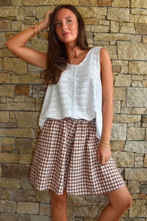 Nonni Gingham City Short Chestnut
