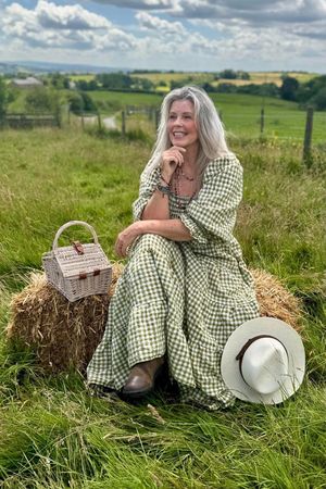 Nonni Gingham Darling Dress Olive 