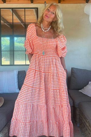 Nonni Gingham Darling Dress Sunset 