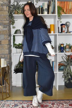 Jonti Nora Knit Shawl Navy