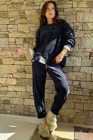 Nuk Stretch Velour Zip Sweatshirt Navy /18=