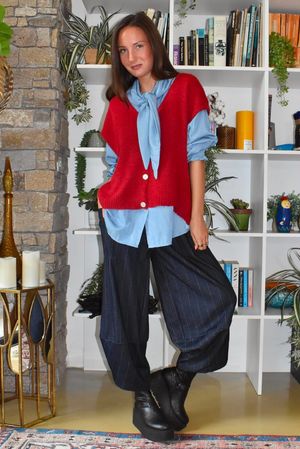 Oliver Knit Waistcoat Morello Marl