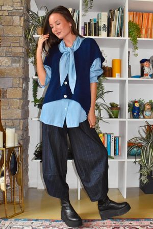 Oliver Knit Waistcoat Navy