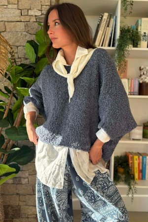 Original Boucle Sloppy Joe Knit Denim