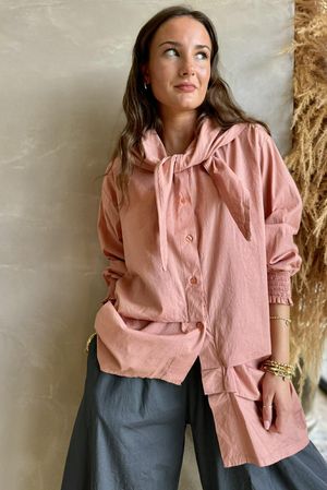 Paloma Hitch Neckerchief Blouse Soft Terracotta