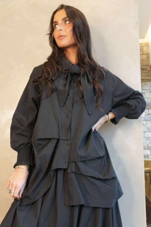 Paloma Neckerchief Blouse Black