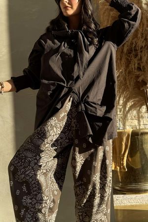 Paloma Hitch Neckerchief Blouse Chocolate