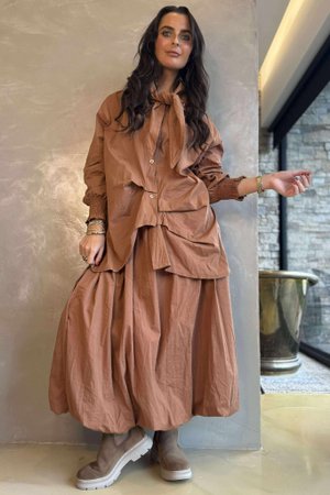 Paloma Neckerchief Blouse Copper