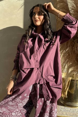 Paloma Hitch Neckerchief Blouse Damson