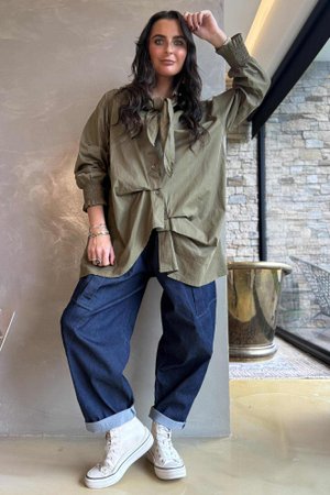 Paloma Neckerchief Blouse Khaki /20= pre order approx 5 days