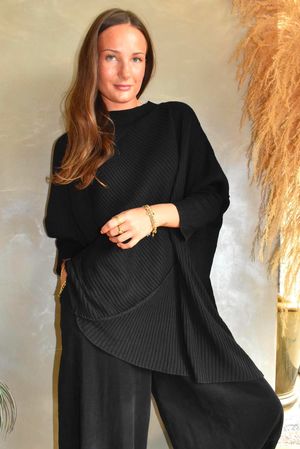 Paloma Oversized Grunge Knit Black 