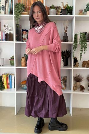 Paloma Oversized Grunge Knit Indian Rose /13 **