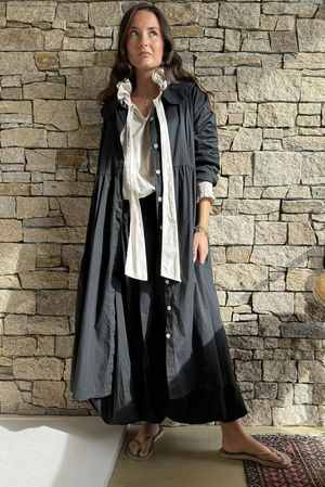 Paloma Peter Pan Frock Coat Black