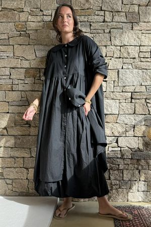 Paloma Peter Pan Frock Coat Black