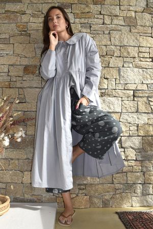 Paloma Peter Pan Frock Coat Cloud Grey
