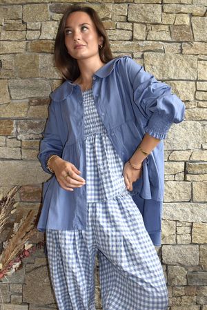 Paloma Peter Pan Smock Blouse Denim