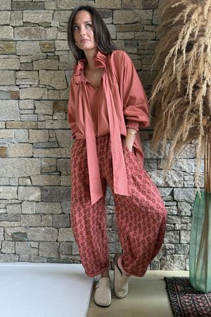 Paloma Poet Blouse Indian Red