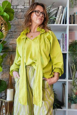 Paloma Poet Blouse Kiwi