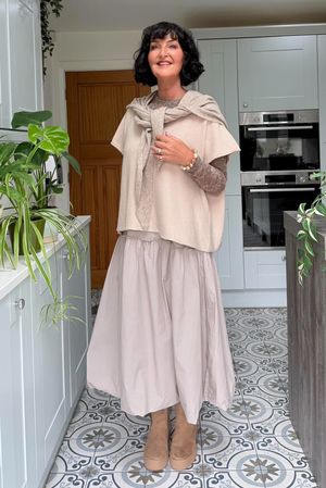 Paloma Tela Bubble Dress Stone