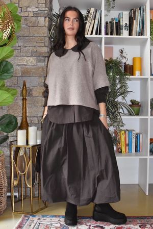 Paloma Tela Bubble Skirt Coffee Bean
