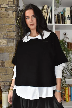 Paloma Tela Peter Pan Blouse White