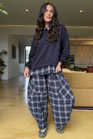 Patrick Plaid Lazy Layer Sweatshirt Blue /13=